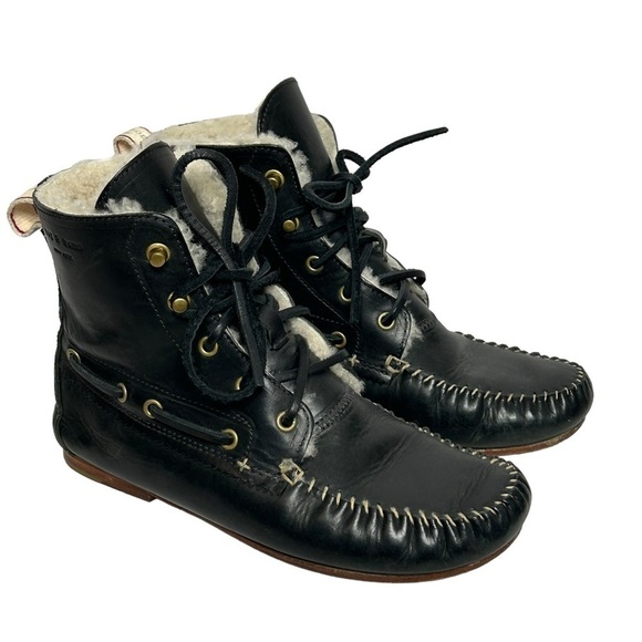 Rag & Bone Sherling Lined Moccasin Style Moc Boots - Picture 3 of 16